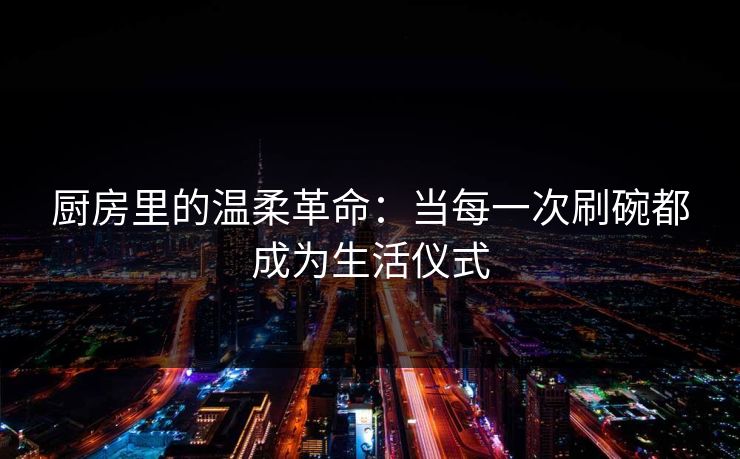 厨房里的温柔革命:当每一次刷碗都成为生活仪式